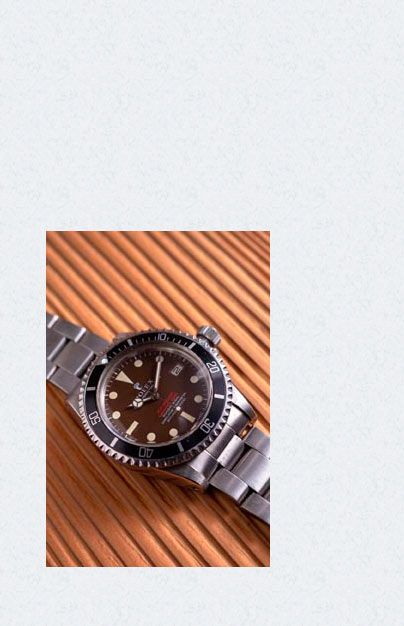 Patine de cadran chocolat pour cette Rolex Sea Dweller